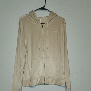PINK Victoria's Secret Cream Zip-Up Hoodie